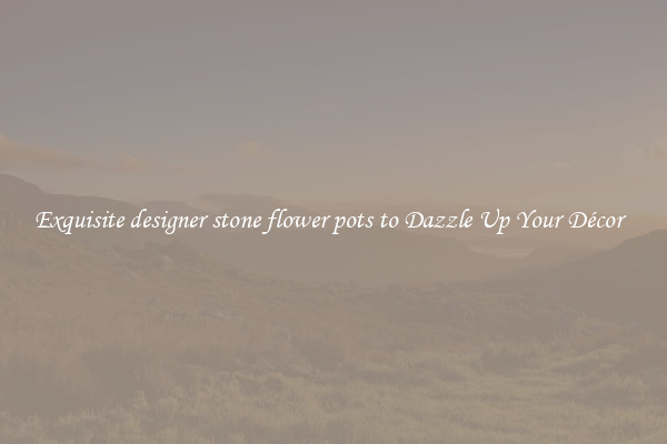 Exquisite designer stone flower pots to Dazzle Up Your Décor  