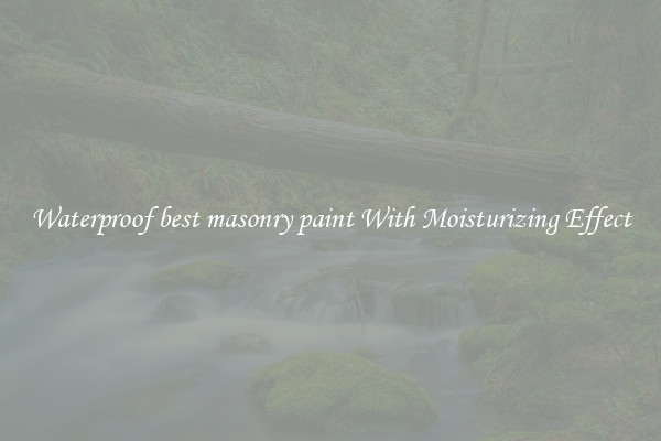 Waterproof best masonry paint With Moisturizing Effect