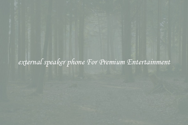 external speaker phone For Premium Entertainment