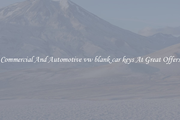 Commercial And Automotive vw blank car keys At Great Offers