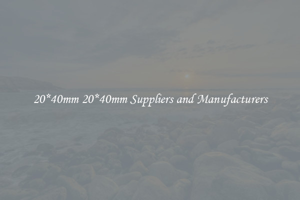 20*40mm 20*40mm Suppliers and Manufacturers