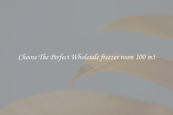 Choose The Perfect Wholesale freezer room 100 m3