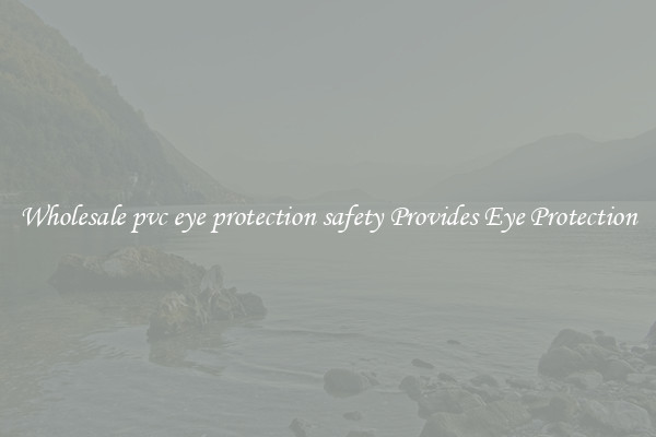 Wholesale pvc eye protection safety Provides Eye Protection
