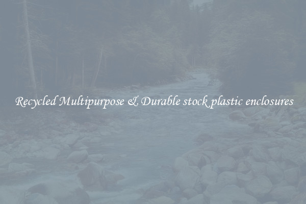 Recycled Multipurpose & Durable stock plastic enclosures