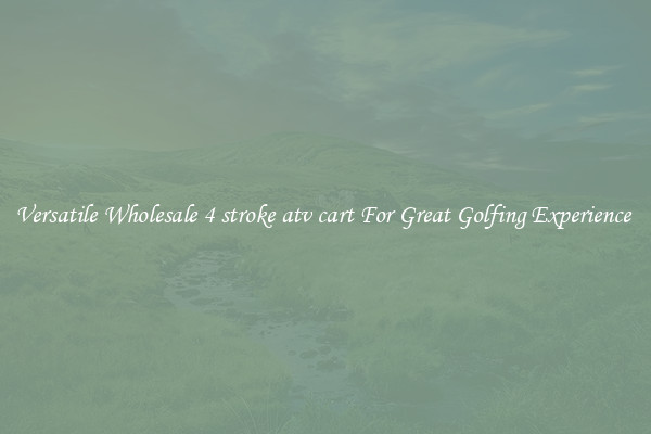Versatile Wholesale 4 stroke atv cart For Great Golfing Experience 