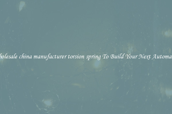 Wholesale china manufacturer torsion spring To Build Your Next Automaton